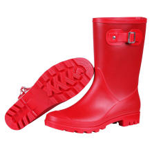 Nouvelle mode Fashion Matte&#39;s Red Red imperméable Bottes de pluie en caoutchouc Chaussures de jardin pour les jours de pluie